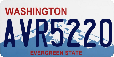WA license plate AVR5220