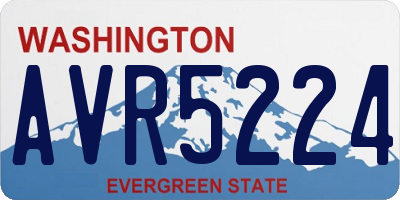WA license plate AVR5224
