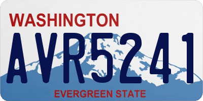 WA license plate AVR5241