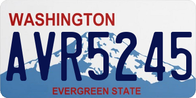 WA license plate AVR5245
