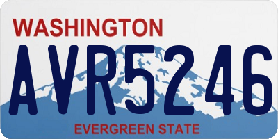WA license plate AVR5246