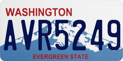 WA license plate AVR5249