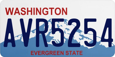 WA license plate AVR5254