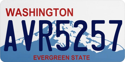 WA license plate AVR5257