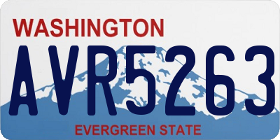 WA license plate AVR5263