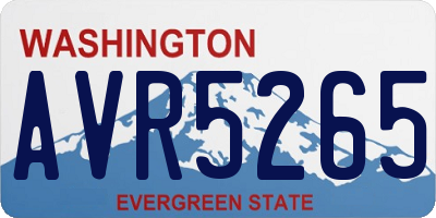 WA license plate AVR5265