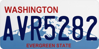 WA license plate AVR5282