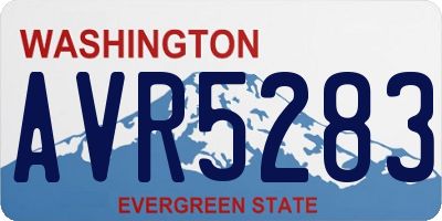 WA license plate AVR5283