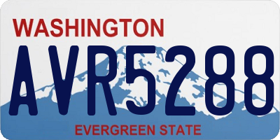 WA license plate AVR5288
