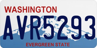 WA license plate AVR5293