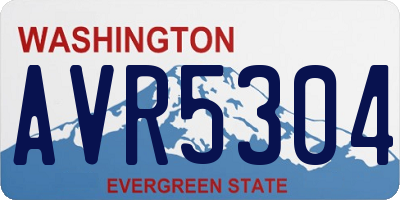 WA license plate AVR5304