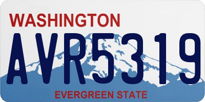 WA license plate AVR5319