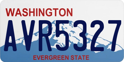 WA license plate AVR5327