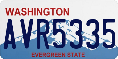 WA license plate AVR5335