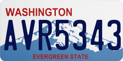 WA license plate AVR5343