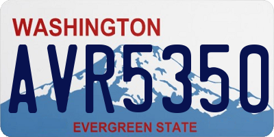 WA license plate AVR5350