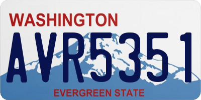 WA license plate AVR5351