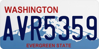 WA license plate AVR5359