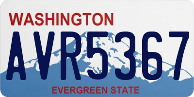 WA license plate AVR5367