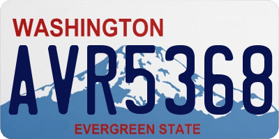 WA license plate AVR5368