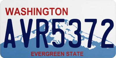 WA license plate AVR5372