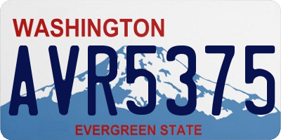 WA license plate AVR5375