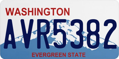 WA license plate AVR5382