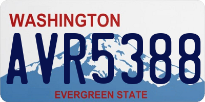 WA license plate AVR5388