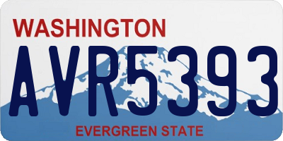 WA license plate AVR5393