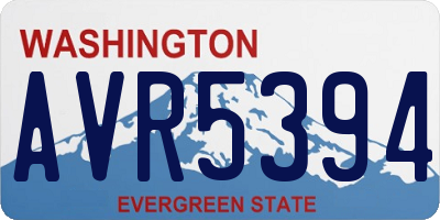WA license plate AVR5394