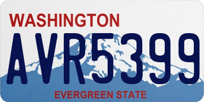 WA license plate AVR5399