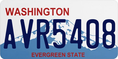 WA license plate AVR5408