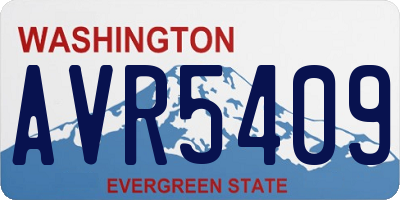 WA license plate AVR5409