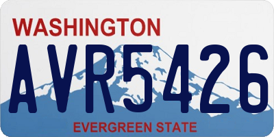 WA license plate AVR5426