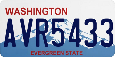 WA license plate AVR5433