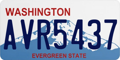 WA license plate AVR5437