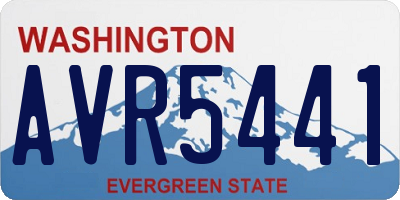 WA license plate AVR5441