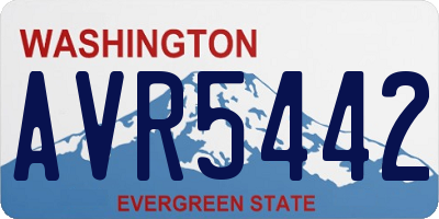 WA license plate AVR5442