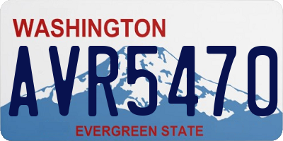 WA license plate AVR5470