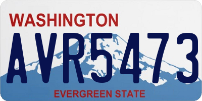 WA license plate AVR5473