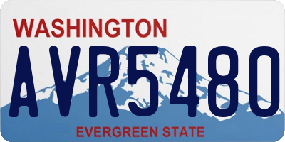 WA license plate AVR5480