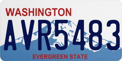 WA license plate AVR5483