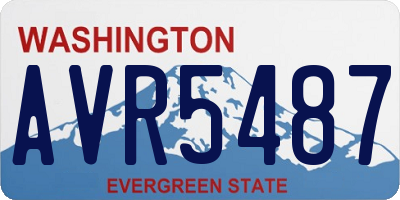 WA license plate AVR5487