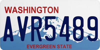 WA license plate AVR5489