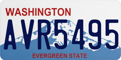WA license plate AVR5495