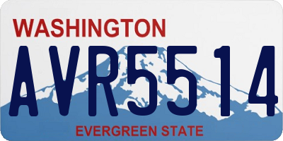 WA license plate AVR5514