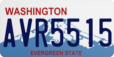 WA license plate AVR5515