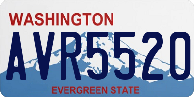 WA license plate AVR5520