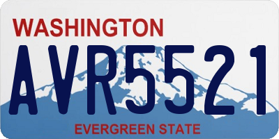 WA license plate AVR5521