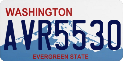 WA license plate AVR5530